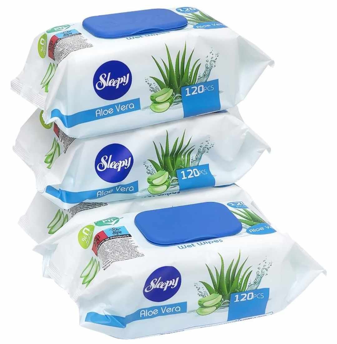 Drėgnos servetėlės Sleepy,120 vnt - Image 3