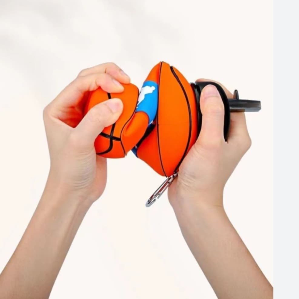 Silikoninė sulankstoma gertuvė krepšinio/futbolo kamuolys, 550 ml - Image 4