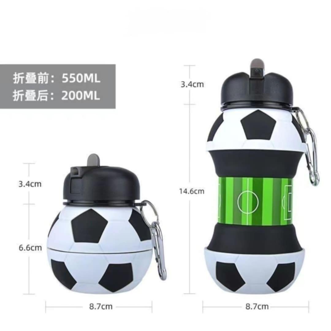 Silikoninė sulankstoma gertuvė krepšinio/futbolo kamuolys, 550 ml - Image 3