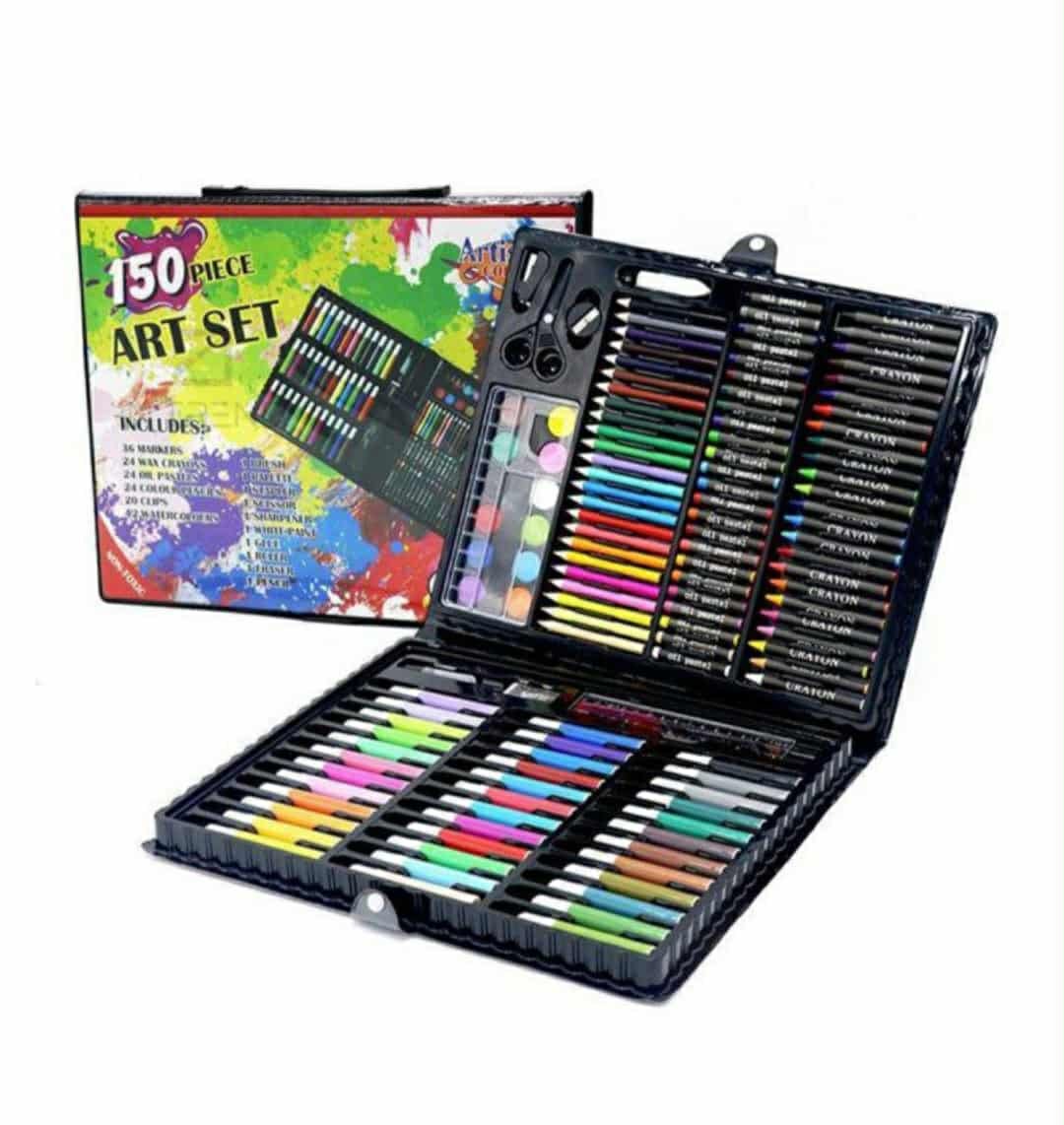 Piešimo ir tapybos rinkinys lagamine, 150 detalių - Image 4